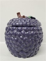 Ceramic Purple Grape Cookie Jar