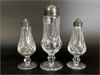 Waterford Crystal Salt, Pepper & Sugar Shakers