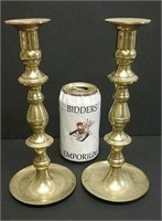 Two Brass Candle Holders