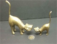 Two Brass Cats