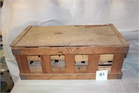 WOODEN BERRY CRATE W/ CONTENTS