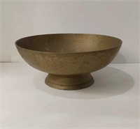 Vintage Chinese Pedestal Brass Bowl U15B