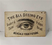Vintage Tin Sign "The  All seeing Eye" U15E