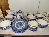 14 Piece Blue and White China