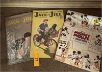 2PC 1950S JACK & JILL COMIC BOOKS /MICKEY MOUSE