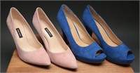 (Pre-Owned) Nine&Co. Pink & Blue 4" Heels 8M (2)