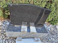 Polished Granite Headstone & Base