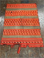 Navajo Indian Rug Red Color As- Is