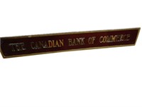RARE THE CANADIAN BANK OF COMMERCE BRONZE SIGN
