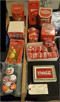 Coca Cola advertising tins toy yoyos postcards etc