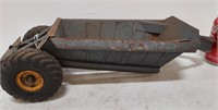 Vintage Metal Construction Toy Trailer