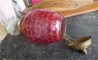 Electrified Cranberry Ceiling Fixture