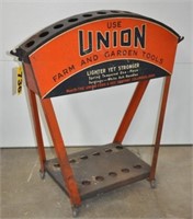 Antique Union Fork and Hoe metal store display