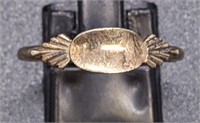 Russian Silver Signet Ring - Size 10