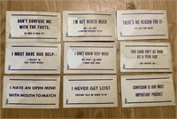Snarky lot of 9 Vtg GKS Cards Sayings