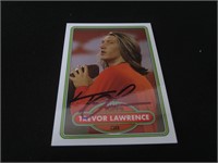 Trevor Lawrence signed football card COA