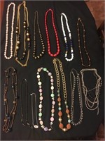 Large lot of newer necklaces- some are signed
