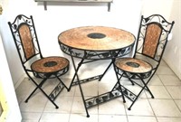 Folding Bistro Table & Two chairs