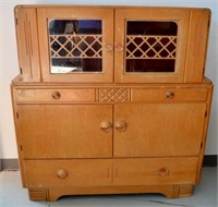 Vtg Art Deco Cabinet - 48"t x 45"w