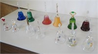 Assortment of glass bells.