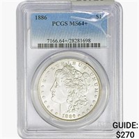 1886 Morgan Silver Dollar PCGS MS64+