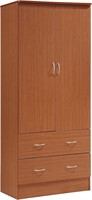 HODEDAH 2 Door Wardrobe  Cherry  2 Drawers