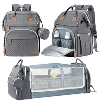 N3158 Baby Diaper Bag Backpack Pale Grey