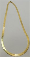 14K Gold Aurafin Italy Mirror-Flex Necklace