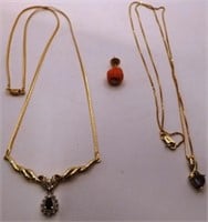 14K Gold Necklaces with Diamonds