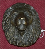 1978 Bergamot Solid Brass Lion Head Belt Buckle