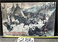 Metal Custer's Reserve Whiskey Advertising Sign