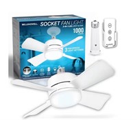 5.7 in. Indoor White Ceiling Fan with Remote, LED