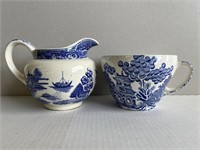Blue Willow Creamer and Cup