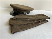 (3) WW II US Army Garrison Caps + Officer's Cap