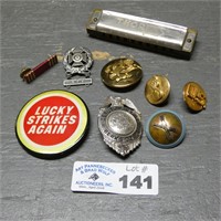 Thorens Harmonica, Army & Sheriff Pins