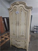 antique Venetian wardrobe and bed 81x36x16.5 deep
