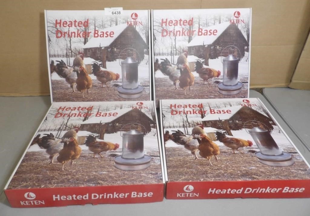 4x Heated Drinker Base