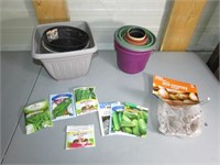 Gardening Lot with 10+ Misc Planters