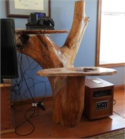 Solid White Oak tree base converted to stand/