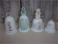 Precious Moments Bells Lot of 4