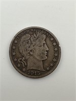 1915 S Barber Half Dollar