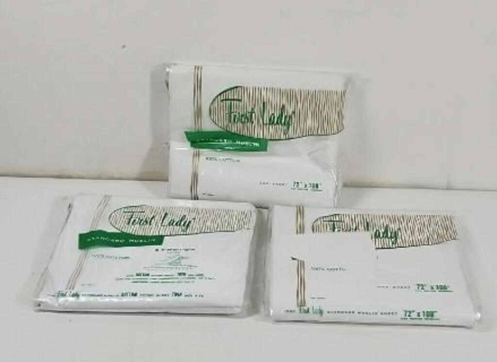 Vintage First Lady White sheets in Packages