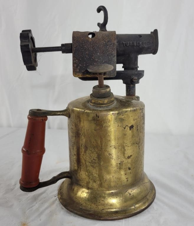 Vintage Turner Brass Works Gas Blow Torch,