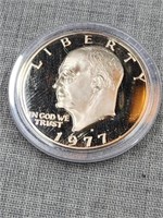 1977 Eisenhower Dollar in hardcase