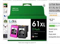 Ink Cartridge Replacement for HP 61XL 61 Xl