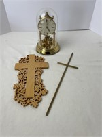 Hermes anniversary clock, pair of crosses