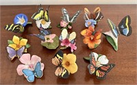 Vintage Franklin Mint Butterfly Figurines - Taiwan