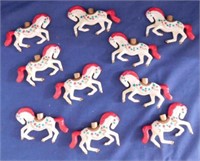 Christmas light strings: Carousel horses -