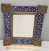 Punch Decorated Tin Mirror