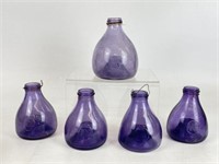 Vintage Purple Glass Fly Traps